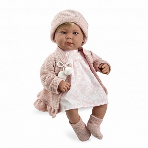 Мягкая кукла из серии Arias Elegance 45 см. в розовой одежде, с соской и звуковыми эффектами (Arias, Т11112)